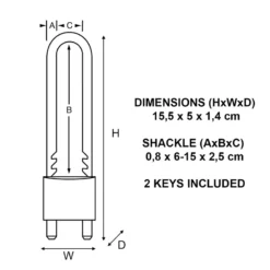 Cadenas Anse Réglable Master Lock 70-155 Mm -TOOLSTATION Soldes 11552 03