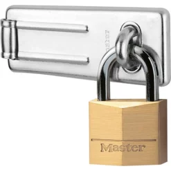 Moraillon De Porte + Cadenas à Clé Master Lock