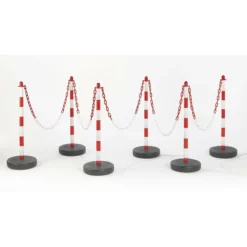 Potelet Plastique Mottez Blanc - Rouge -TOOLSTATION Soldes 23063 02