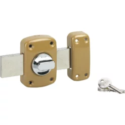 Verrou à Bouton Corvette Pêne 160mm Thirard Bronze - Cyl.23 X 30mm