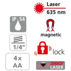 Laser à Lignes Multiples 3D Laserliner CompactPlane 360° -TOOLSTATION Soldes 42804 06
