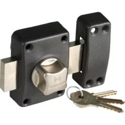 Verrou à Bouton Alpha Bricard Noir - 40mm