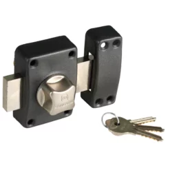 Verrou à Bouton Alpha Bricard Noir - 45mm