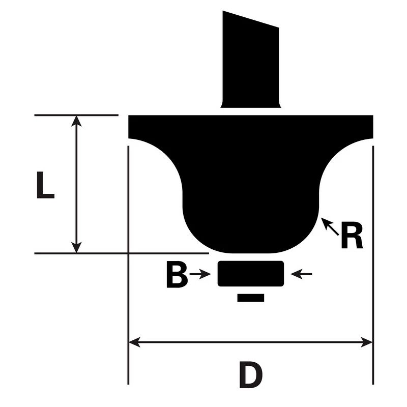 Fraise Pour Double Moulure 8mm 12,7x35x15mm 5 Fraise Pour Double Moulure 8mm 12,7x35x15mm – Image 3