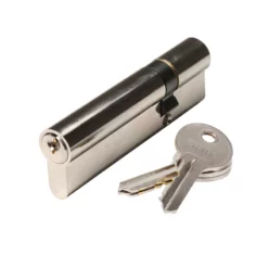 Cylindre Double Laiton Nickelé PRATIC Bricard 30 X 60mm