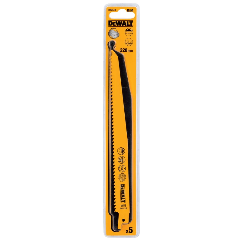 Lame De Scie Sabre Bois Dewalt BIM Plungepoint 228mm 4 Lame De Scie Sabre Bois Dewalt BIM Plungepoint 228mm – Image 2