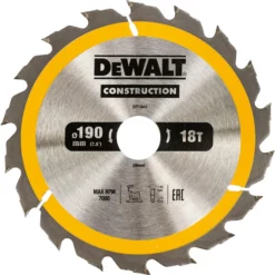 Lame De Scie Circulaire DeWalt DT1943-QZ Ø190x30mm 18T