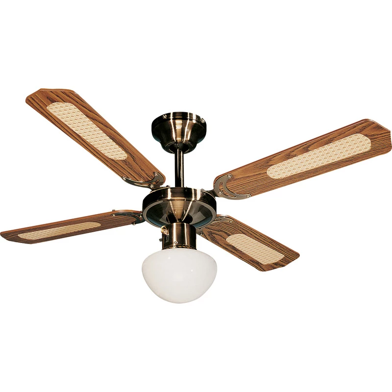 Ventilateur De Plafond 4 Pales Bois à éclairage Bali Farelek 50W - Ø1070mm 3 Ventilateur De Plafond 4 Pales Bois à éclairage Bali Farelek 50W - Ø1070mm