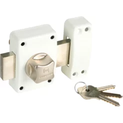 Verrou à Bouton Alpha Bricard Blanc - 45mm