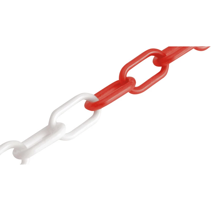 Chaîne Plastique Rouge/blanc 6mm X 25m 3 Chaîne Plastique Rouge/blanc 6mm X 25m