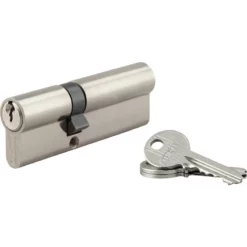 Cylindre Double SA Laiton Nickelé 3 Clés Thirard 35 X 45mm