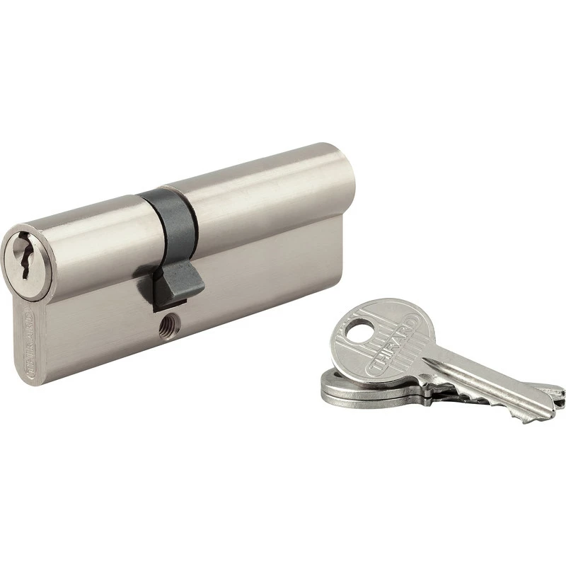 Cylindre Double SA Laiton Nickelé 3 Clés Thirard 35 X 45mm 3 Cylindre Double SA Laiton Nickelé 3 Clés Thirard 35 X 45mm