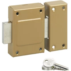 Verrou Sans Bouton Etendard Thirard Bronze - Cyl. 21 X 40mm